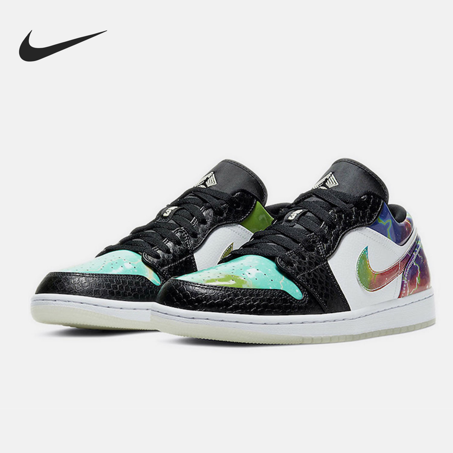 Nike/耐克正品 Air Jordan 1 LOW AJ 1炫彩星际迷航 星云CW7309
