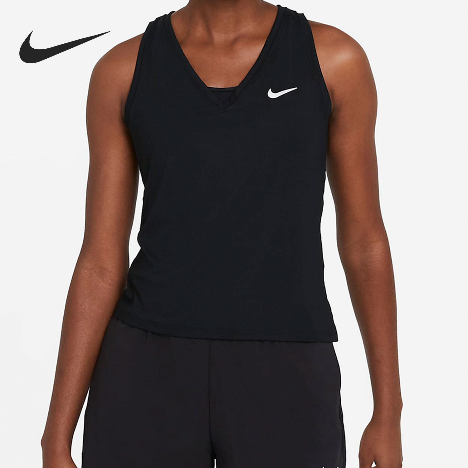 Nike/耐克正品女子排汗透气针织弹性网球运动背心 CV4785-010