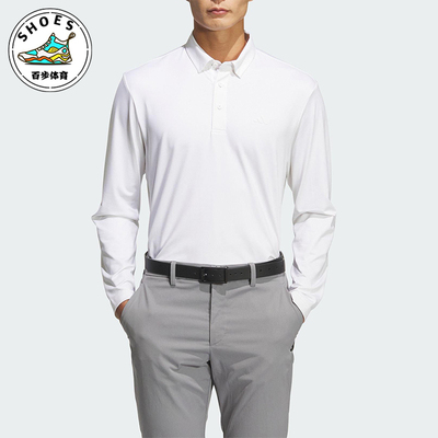 Adidas/阿迪达斯正品2025男士透气套头翻领运动长袖POLO衫JM7115