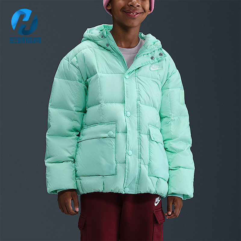 Nike/耐克正品2025冬季Premium大童保暖简约运动羽绒服IQ6136-353