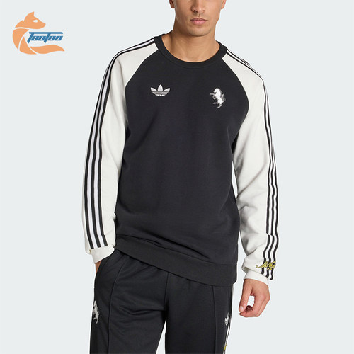 Adidas/阿迪达斯正品三叶草男士圆领尤文图斯足球运动卫衣KB4449