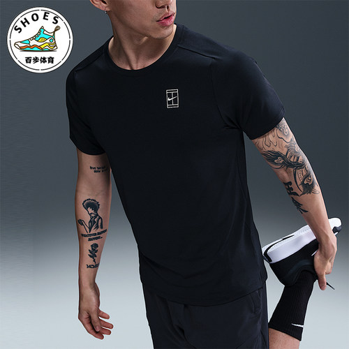 Nike/耐克正品Dri-FIT男士运动针织套头透气休闲短袖FZ6911-010