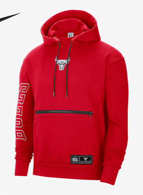 Nike/耐克正品芝加哥公牛队NBA男子套头连帽卫衣DH9448-657