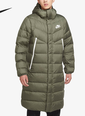 Nike/耐克正品当季男子运动保暖连帽中长款羽绒服CU0281-380