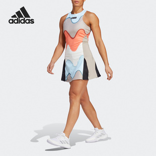 Adidas/阿迪达斯正品2023夏季新款梭织女子运动连衣裙HU1801