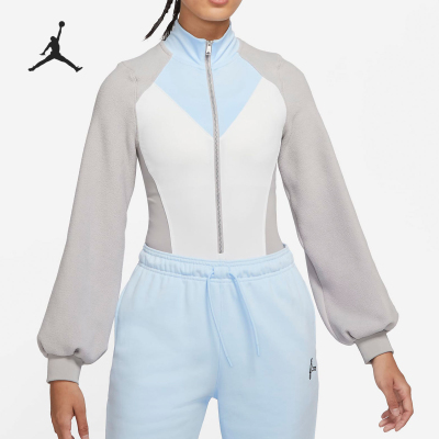 Nike/耐克正品26夏女士拼色半拉链美试立领长袖卫衣DJ2734-121