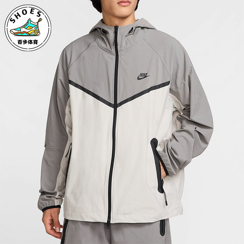 Nike/耐克正品男士透气连帽拉链时尚长袖经典夹克外套HM7151-014