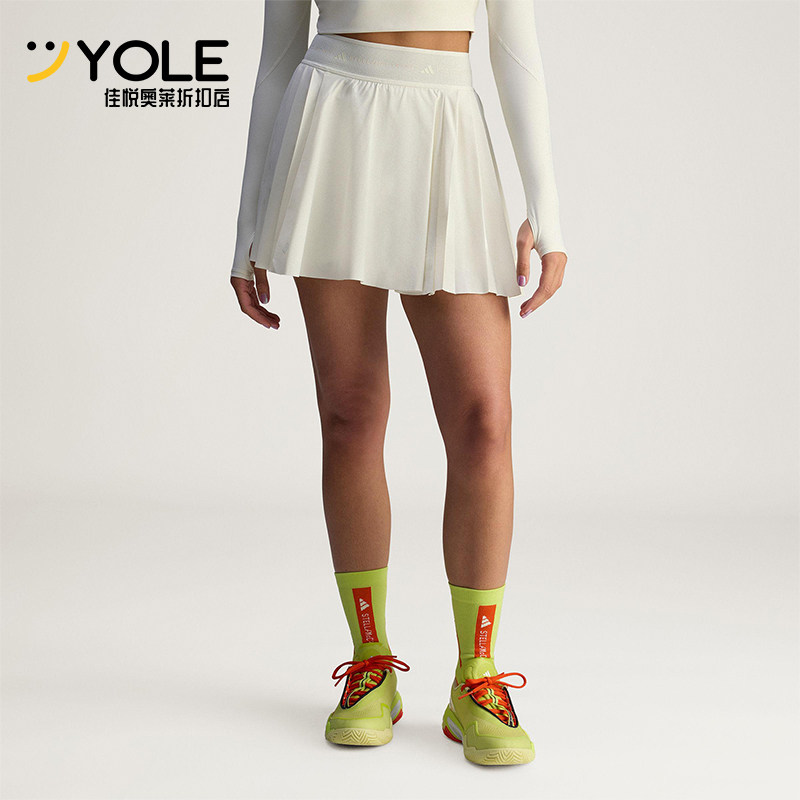 Adidas/阿迪达斯正品PLTD SKORT女士简约网球运动百褶裙裤JW4573