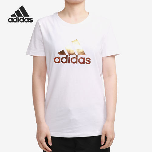 Adidas/阿迪达斯正品春季新款女子短袖运动休闲圆领T恤GP0683