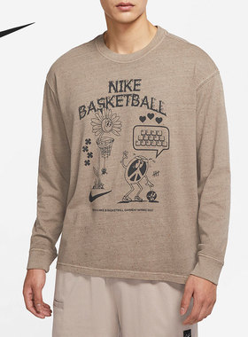 Nike/耐克正品春季新款男子宽松印花运动长袖T恤 DN3045-102