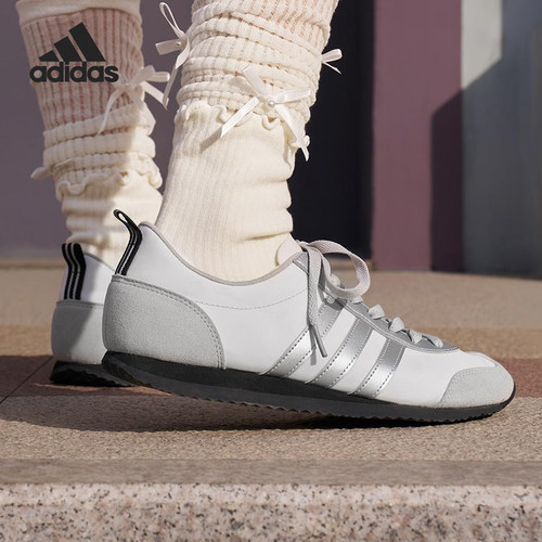 Adidas/阿迪达斯正品VS JOG 2.0男女薄底经典休闲鞋JR4653