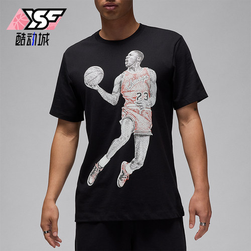 Nike/耐克正品 JORDAN男士训练时尚印花休闲短袖T恤FZ1936-010