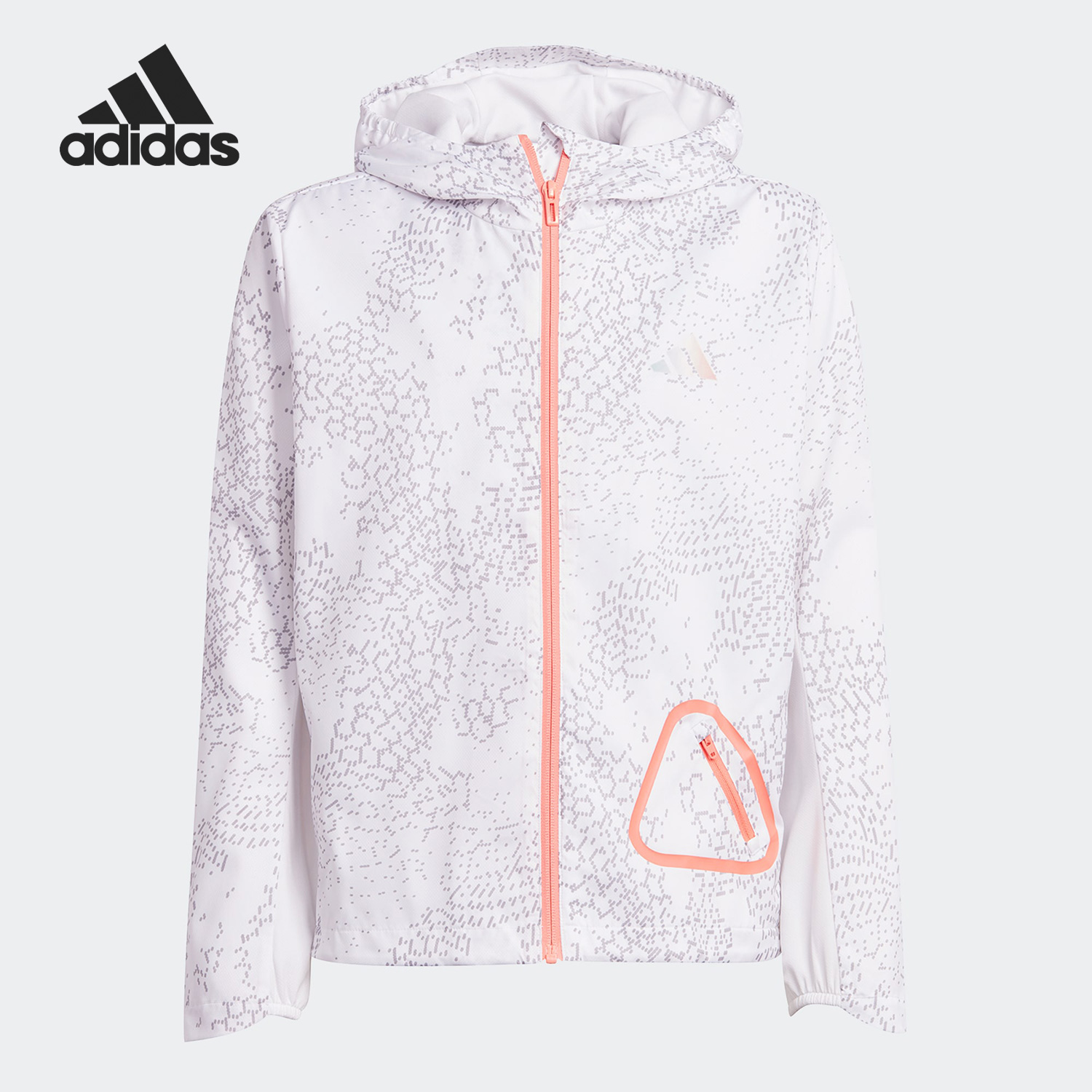Adidas/阿迪达斯正品U RUN JACKET大童连帽夹克外套IB8876