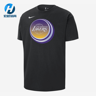 Nike/耐克正品男士字母印花图案罗纹圆领短袖T恤FV9875-010