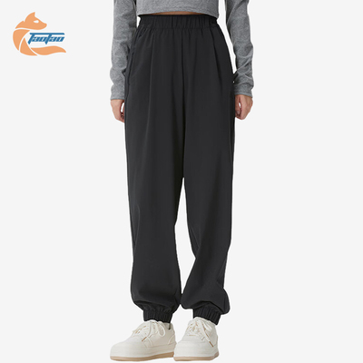 Adidas/阿迪达斯正品新款女黑色跑步吸汗经典束脚纯色长裤KS2883