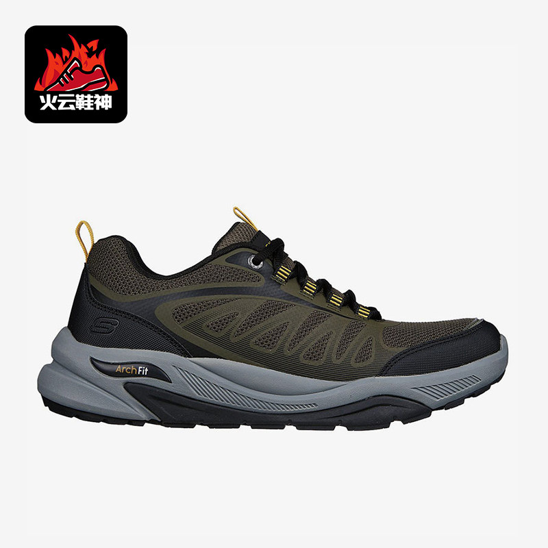 Skechers/斯凯奇正品冬季男士透气低帮耐磨户外登山运动鞋