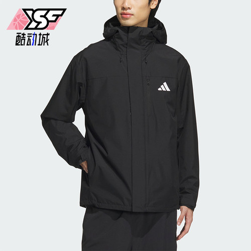 阿迪达斯男女三合一加绒连帽外套