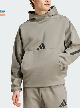 Adidas/阿迪达斯正品新款男士轻薄柔软保暖连帽卫衣JE3071