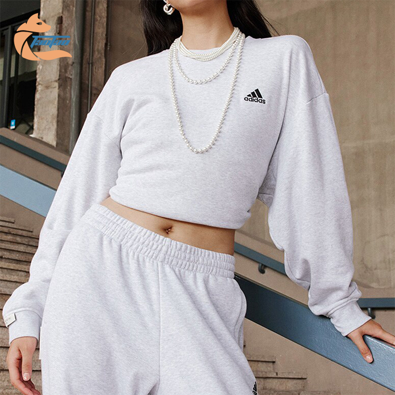 阿迪达斯男女加厚圆领套头衫