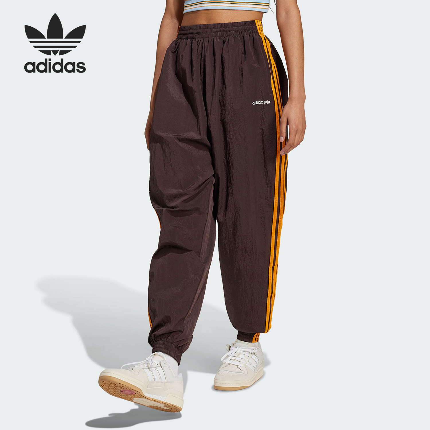 Adidas/阿迪达斯正品三叶草女士经典宽松运动束脚长裤JC6147