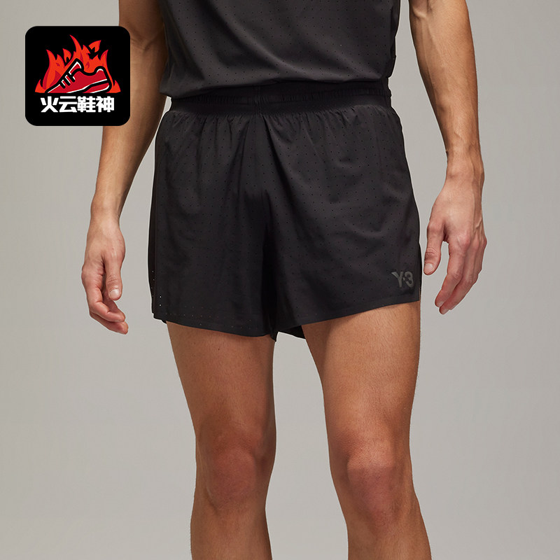 Adidas/阿迪达斯正品Y-3男士时尚印花中腰松紧运动短裤JN4887