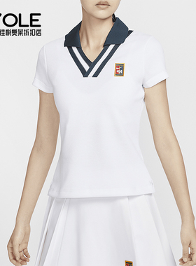 Nike/耐克正品Women by YOON女士翻领网球休闲短袖FZ0277-100