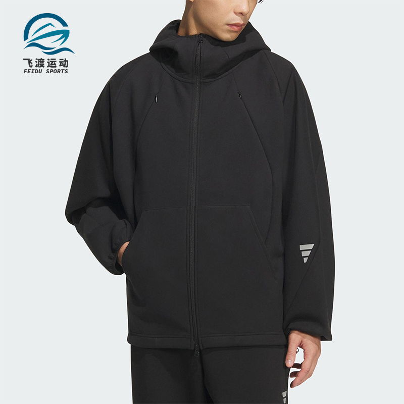 Adidas/阿迪达斯正品FUSTL M SWT HD男士运动连帽宽松外套KC6076