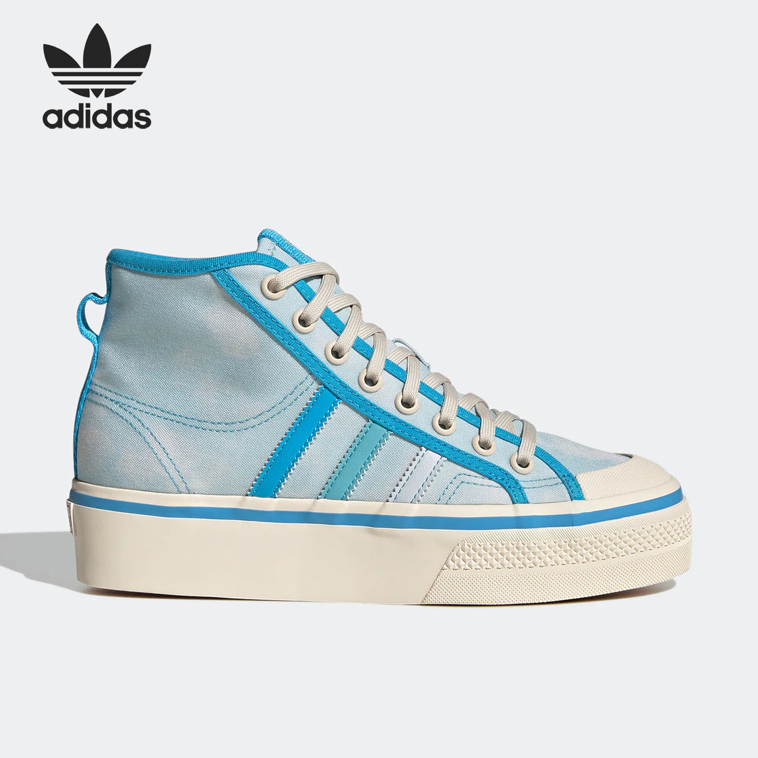 Adidas/阿迪达斯正品当季新款三叶草中帮女子休闲鞋GX4604