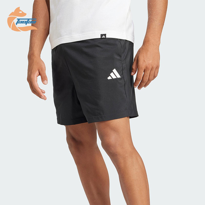 Adidas/阿迪达斯正品2025新款男士简约系带宽松梭织短裤JF1117