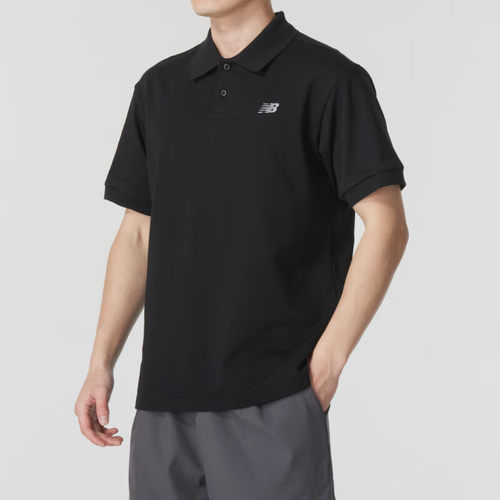 New Balance/NB正品男士休闲透气时尚翻领T恤POLO衫NFE21011-BK