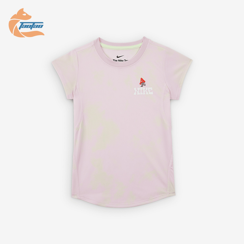 Nike/耐克正品Dri-FIT小童圆领蘑菇印花透气休闲短袖IM4493-663