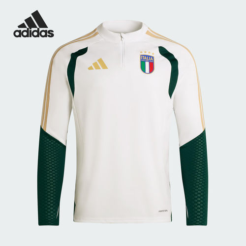 Adidas/阿迪达斯正品舒适春季款男士足球拼接长袖上衣JZ9380