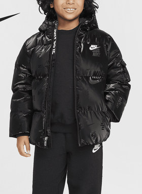 Nike/耐克正品当季新款小童时尚亮面保暖羽绒服HQ7319-010