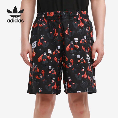 Adidas/阿迪达斯正品三叶草龙虾印花男子运动五分裤 HA4697