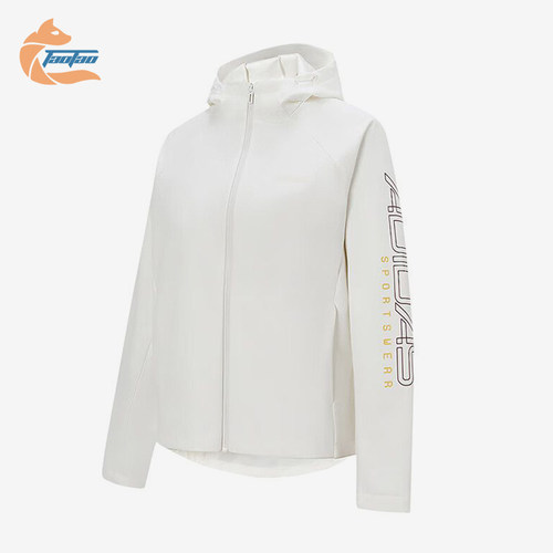 Adidas/阿迪达斯正品女士连帽梭织运动防风运动夹克KS8240