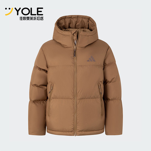 阿迪达斯女士复古户外保暖羽绒服