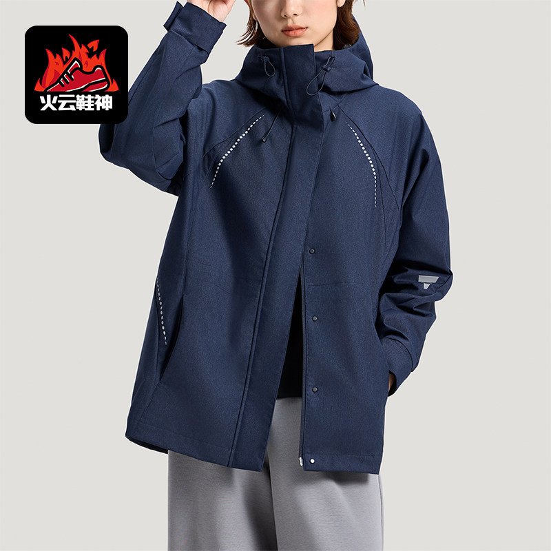 Adidas/阿迪达斯正品轻运动系列新款女经典深蓝色夹克外套KV4873