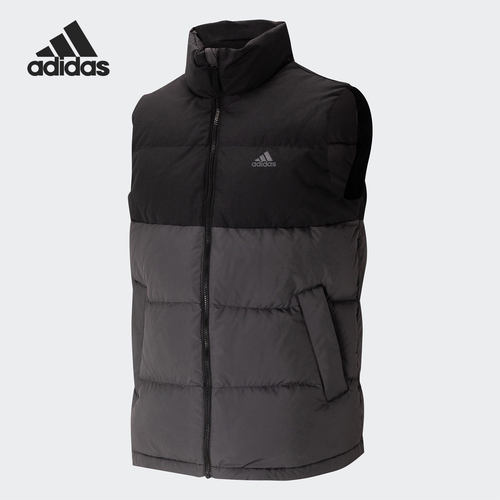 Adidas/阿迪达斯正品男子立领户外运动羽绒背心马甲 GF0057