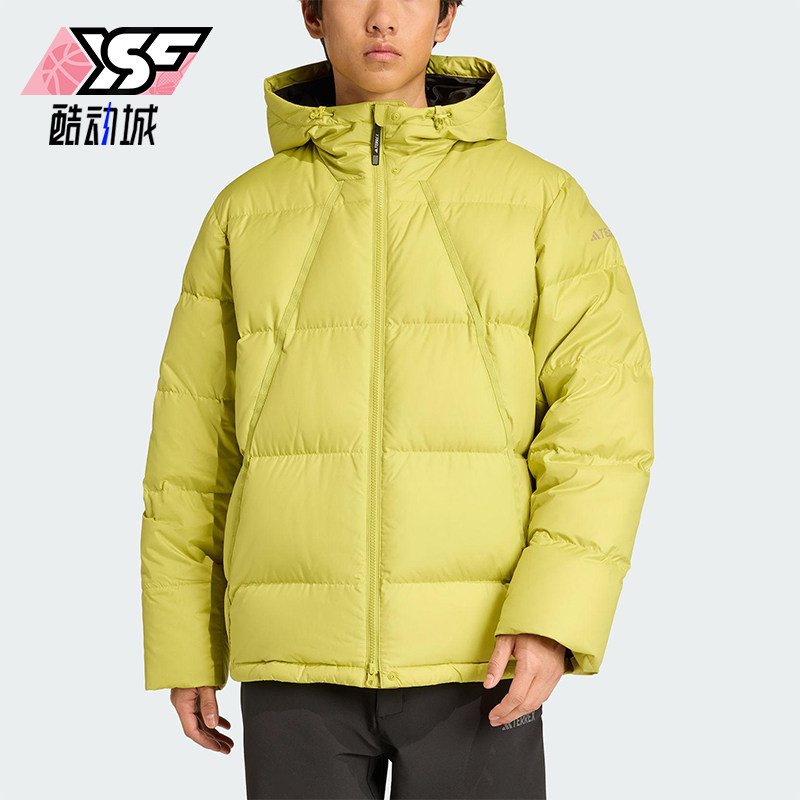 Adidas/阿迪达斯正品GOOSE DOWN JACKET男士经典连帽羽绒服JV6209