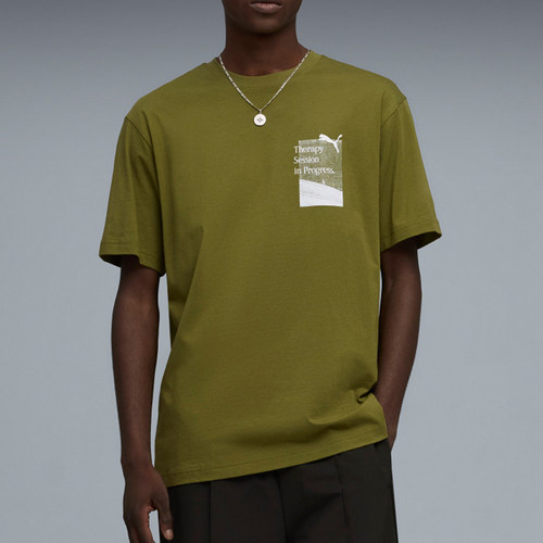 Puma/彪马正品男士印花图案运动圆领套头短袖T恤637402-33
