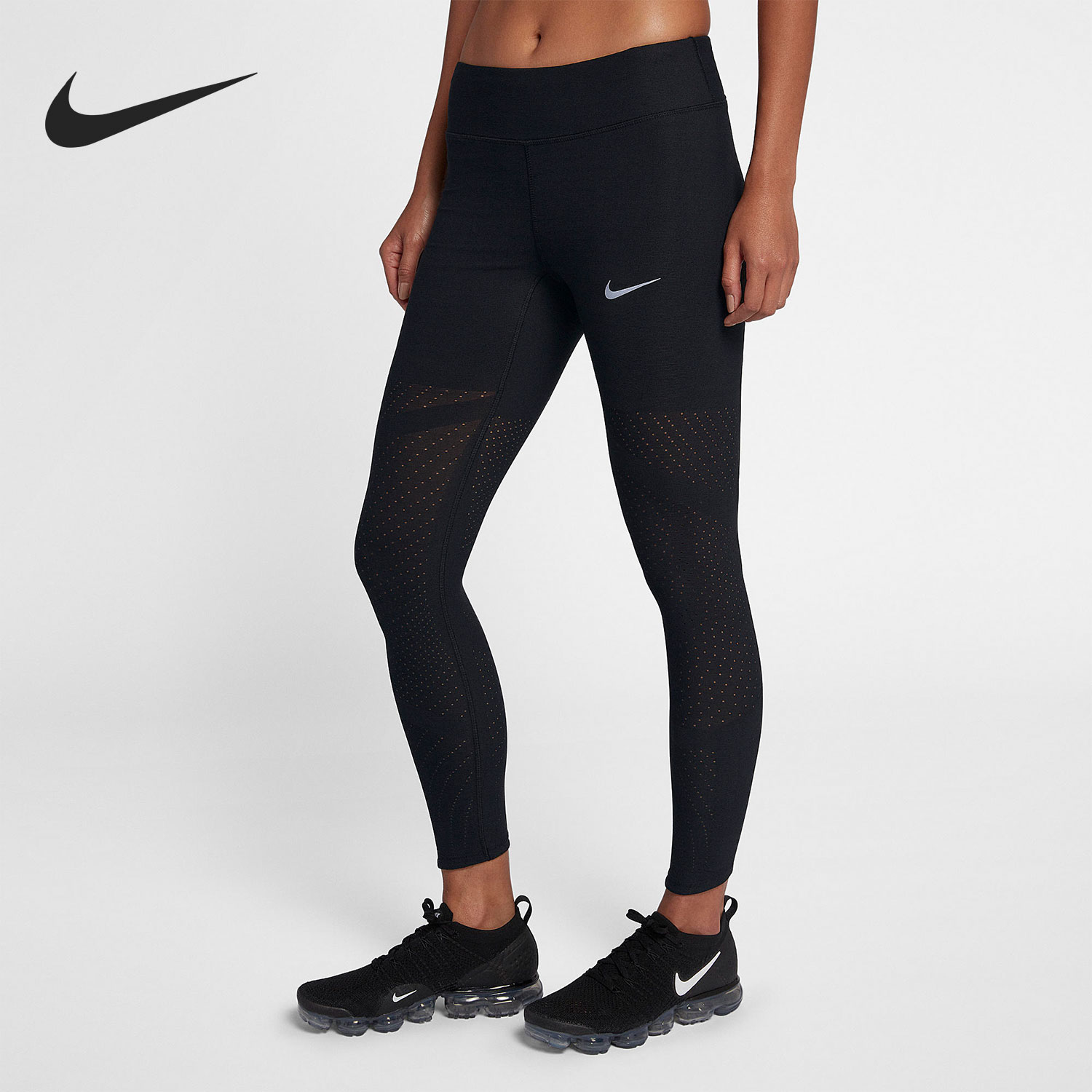 Nike/耐克正品新款女子运动休闲透气紧身训练针织长裤AA3261-010