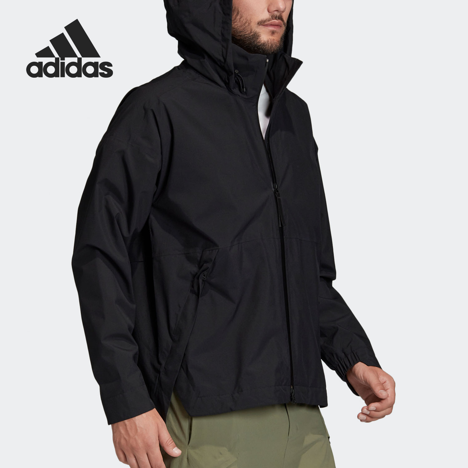 Adidas/阿迪达斯正品休闲裤男子户外运动连帽夹克外套FI0569