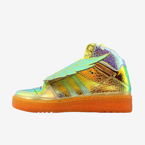 Adidas阿迪达斯正品JS Foil Wing男中帮防滑圆头运动板鞋D65203