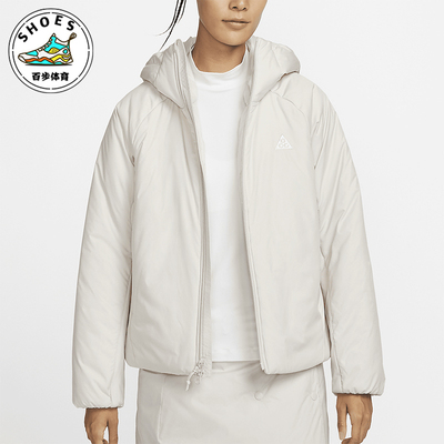 耐克女士保暖简约轻薄运动棉服