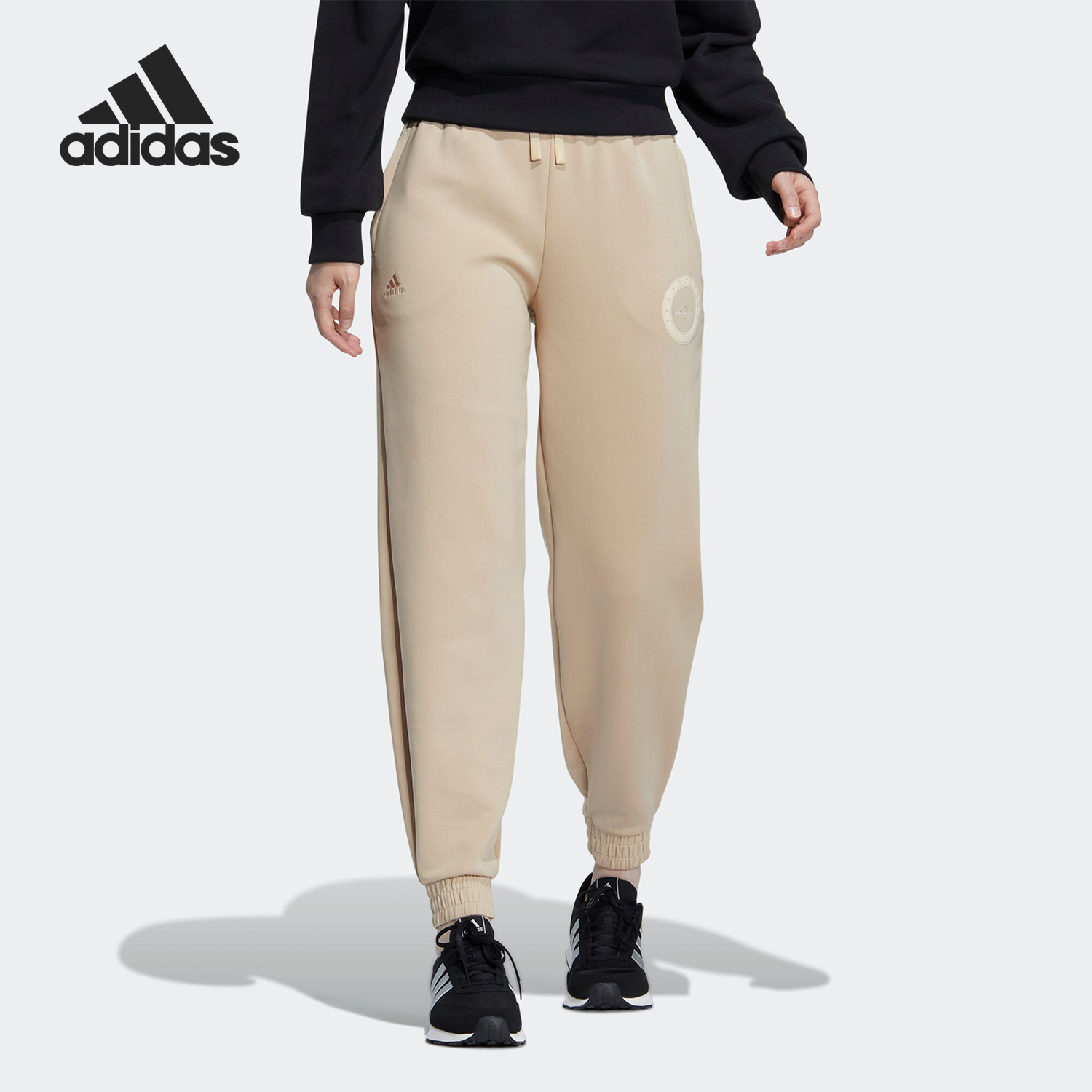 Adidas/阿迪达斯正品冬季新款女子运动休闲收口长裤IB2752