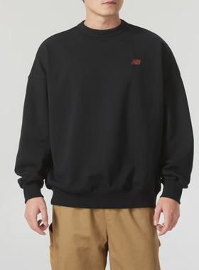 New Balance/NB正品2025新款男子运动训练卫衣套头衫AMT44322-BK