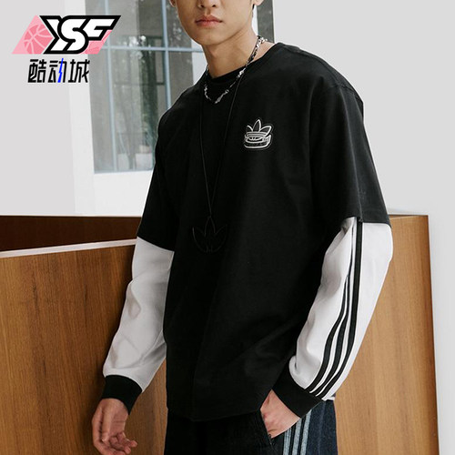 Adidas/阿迪达斯正品三叶草男女圆领简约经典运动短袖T恤KC3107