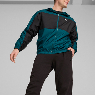 Puma/彪马正品Mesh Lined Windbreaker男士运动休闲连帽外套