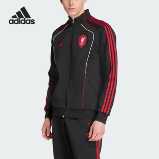 男士 2026夏款 日常立领耐穿足球外套JW5475 阿迪达斯正品 Adidas