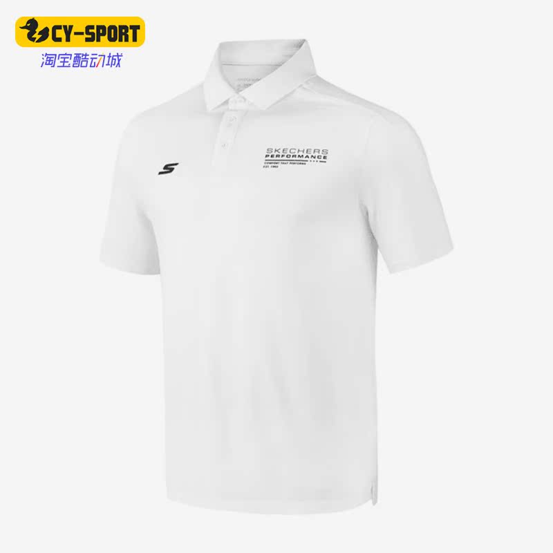 Skechers/斯凯奇正品夏季新款男子针织运动POLO短袖T恤衫P223M018